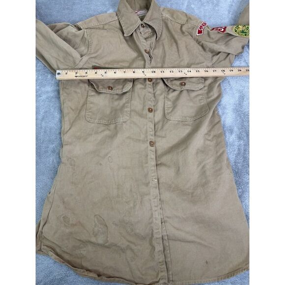 Vintage 60s Boy Scouts Of America Long Sleeve Button Down Shirt Men's Large - Picture 9 of 12